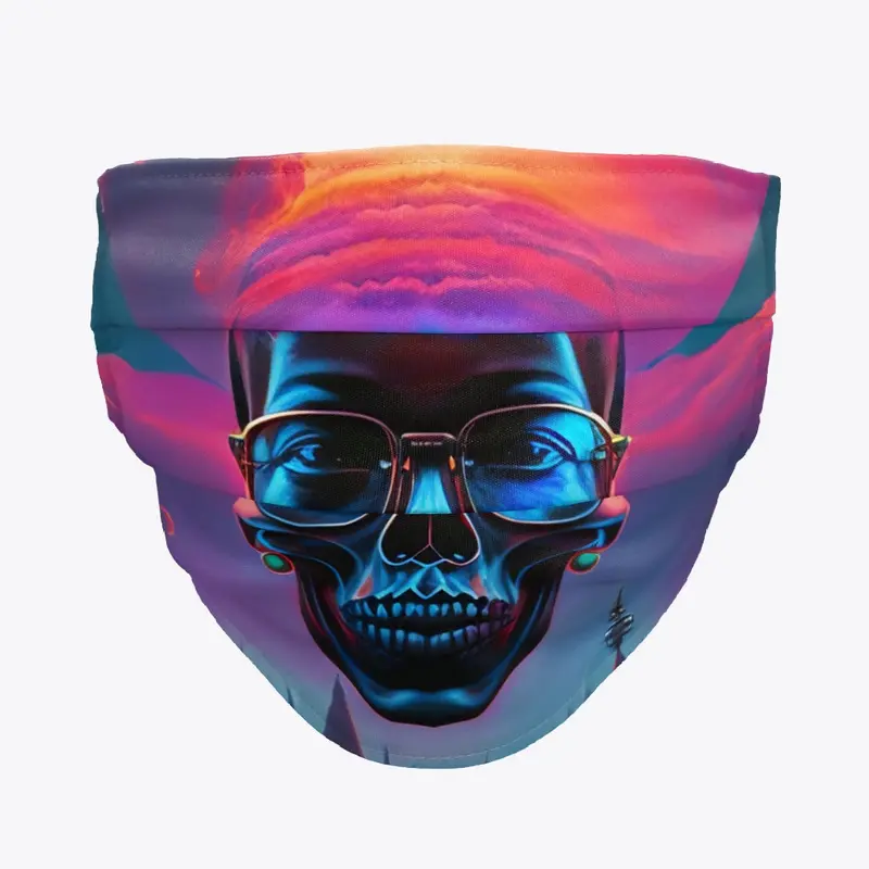 malcom x cyberskull  Face Mask