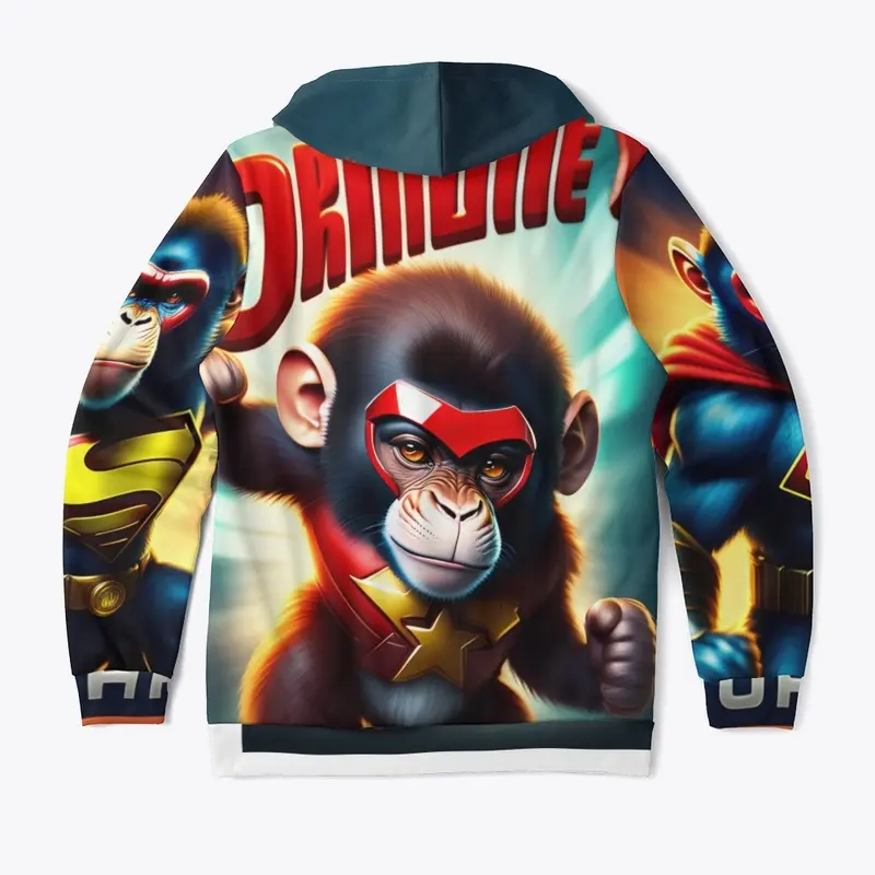 Monkey super hero Unisex Hoodie